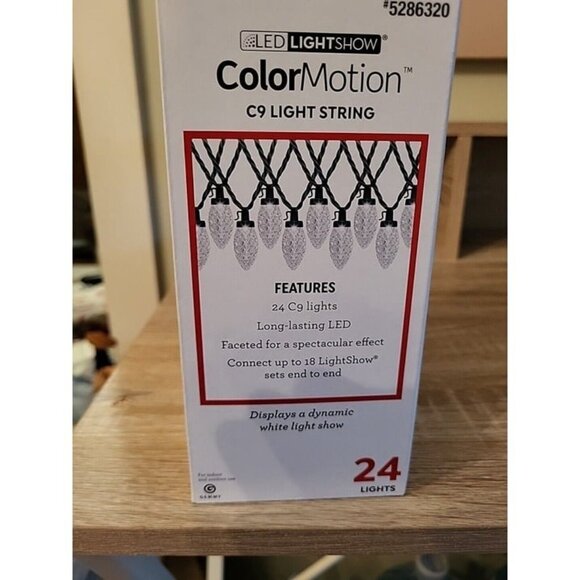 Gemmy LED Lightshow Color Motion C9 Light String White 24 Ct Christmas Lights - Picture 4 of 5